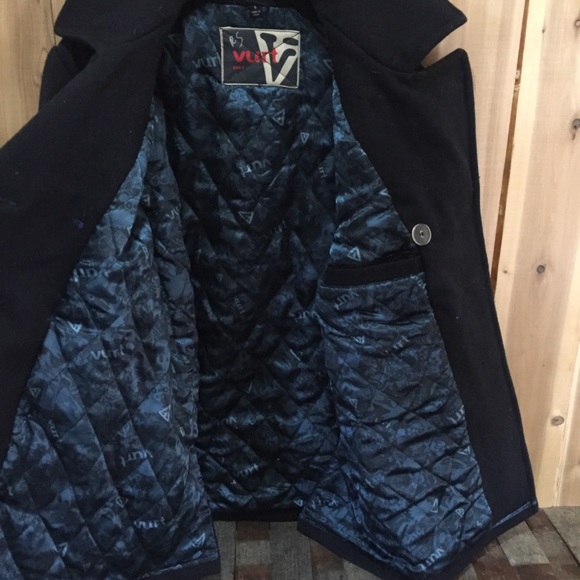 Vurt Quilt lined Wool blend Peacoat double breast - Picture 6 of 8